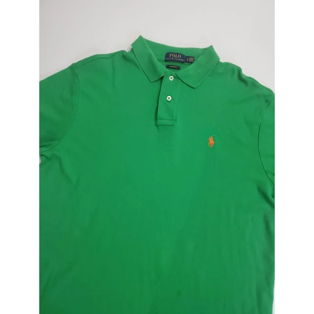 Polo‎ By Ralph Lauren Men's Short Sleeve Polo Shirt, Green, Large